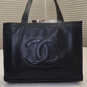 Chanel Black Caviar Leather Tote Bag (Entrupy COA INCLUDED)